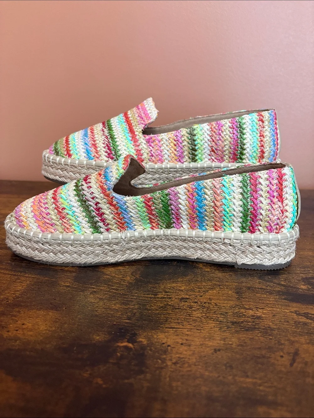 Joie Cara multicolored raffia espadrilles 8 1/2